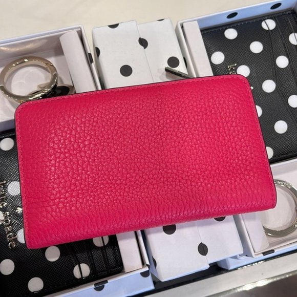 Kate Spade Leila Small Slim Bifold Wallet Bikini Pink Color - Picture 5 of 16